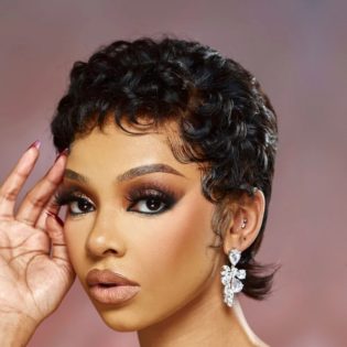 Halle pixie frontal human hair wig, front view – The Penthouse Beauty Studio, Sandton
